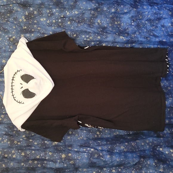 Disney Tim Burton's Nightmare Before Christmas Jack Skellington Hoodie T-shirt - Picture 6 of 13